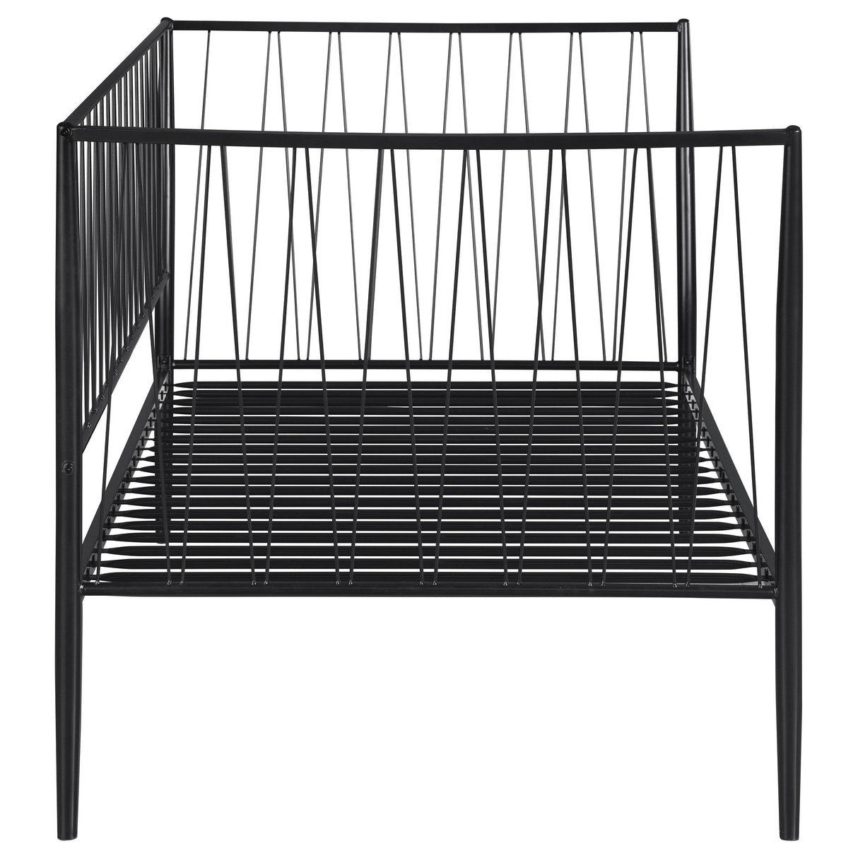 Richland Metal Twin Daybed Bed Frame Matte Black from Coaster - Luna Furniture