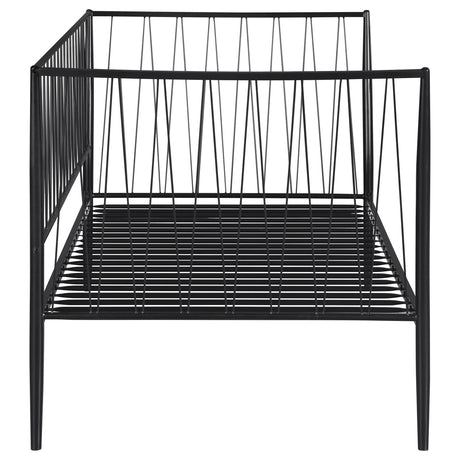 Richland Matte Black Twin Metal Daybed Frame from Coaster - Luna Furniture