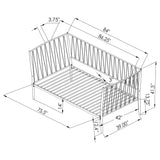 Richland Metal Twin Daybed Bed Frame Matte Black from Coaster - Luna Furniture