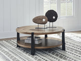 Ridgester Light Brown/Black Coffee Table from Ashley - Luna Furniture
