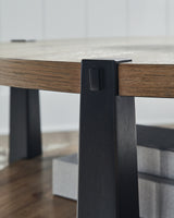 Ridgester Light Brown/Black Coffee Table from Ashley - Luna Furniture
