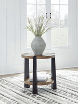 Ridgester Light Brown/Black End Table from Ashley - Luna Furniture