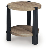 Ridgester Light Brown/Black End Table from Ashley - Luna Furniture