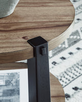 Ridgester Light Brown/Black End Table from Ashley - Luna Furniture