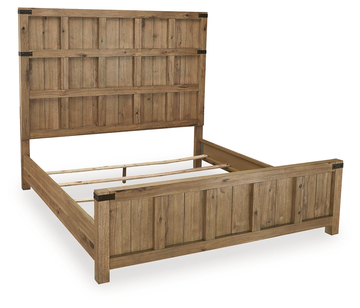 Ridgester Light Brown California King Panel Bed from Ashley - Luna Furniture