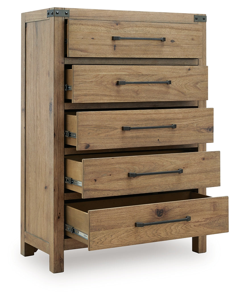 Ridgester Light Brown Chest of Drawers from Ashley - Luna Furniture