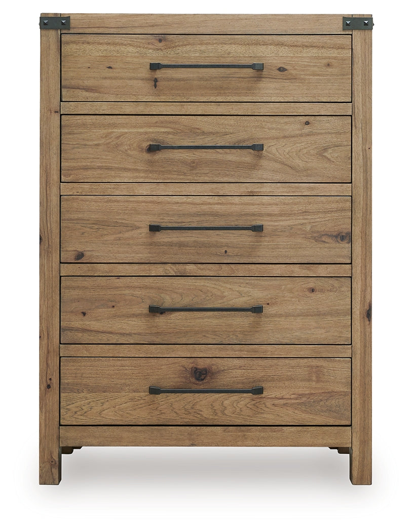 Ridgester Light Brown Chest of Drawers from Ashley - Luna Furniture