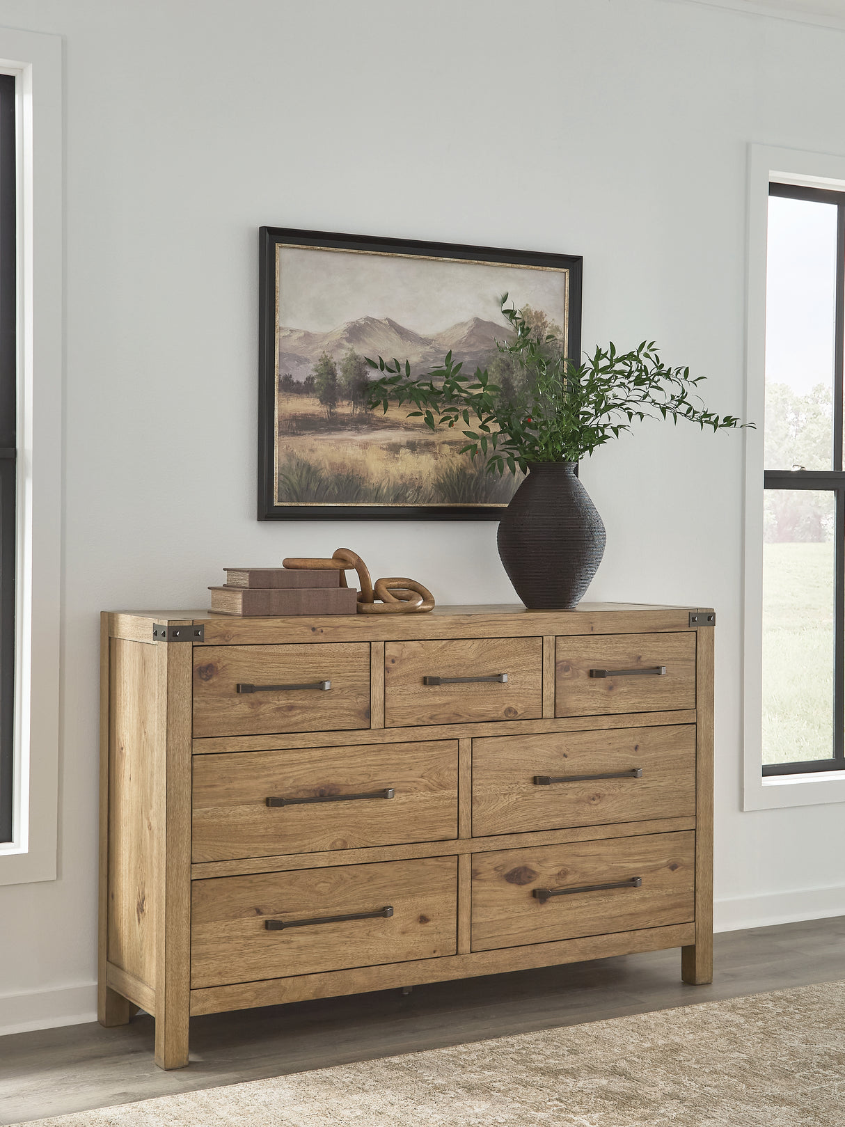 Ridgester Light Brown Dresser