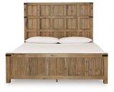 Ridgester Light Brown King Panel Bed from Ashley - Luna Furniture