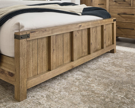 Ridgester Light Brown King Panel Bed from Ashley Furniture - Luna Furniture