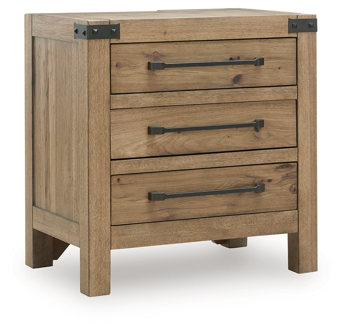 Ridgester Light Brown Nightstand from Ashley - Luna Furniture