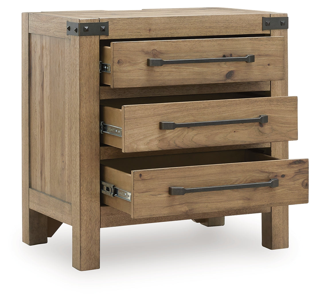 Ridgester Light Brown Nightstand from Ashley - Luna Furniture
