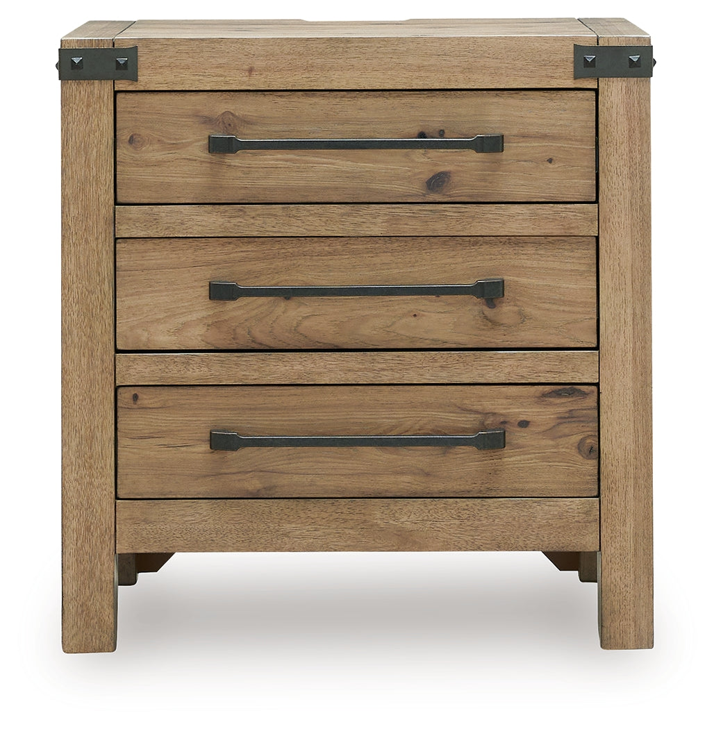 Ridgester Light Brown Nightstand from Ashley - Luna Furniture