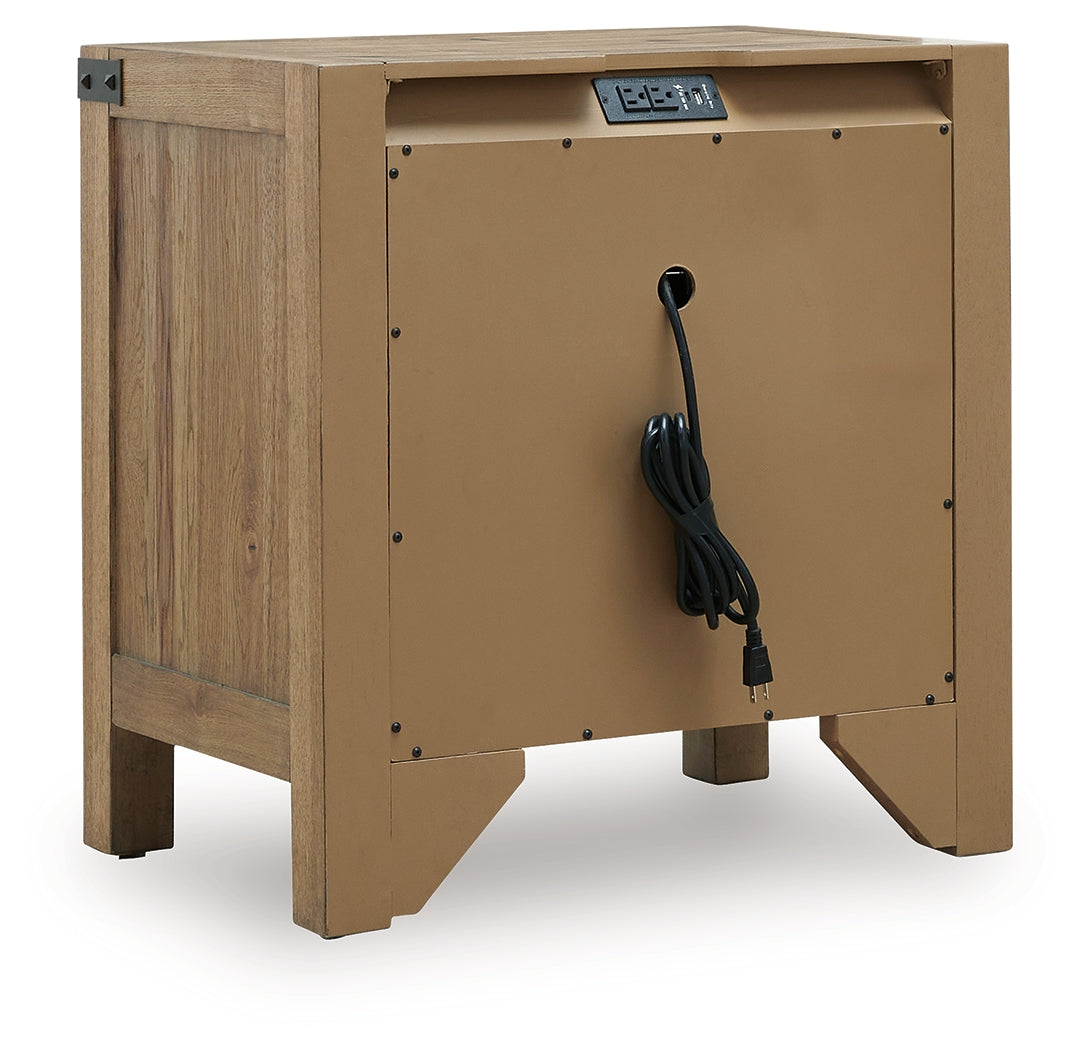 Ridgester Light Brown Nightstand from Ashley - Luna Furniture