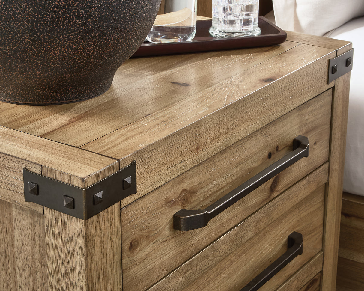 Ridgester Light Brown Nightstand from Ashley - Luna Furniture