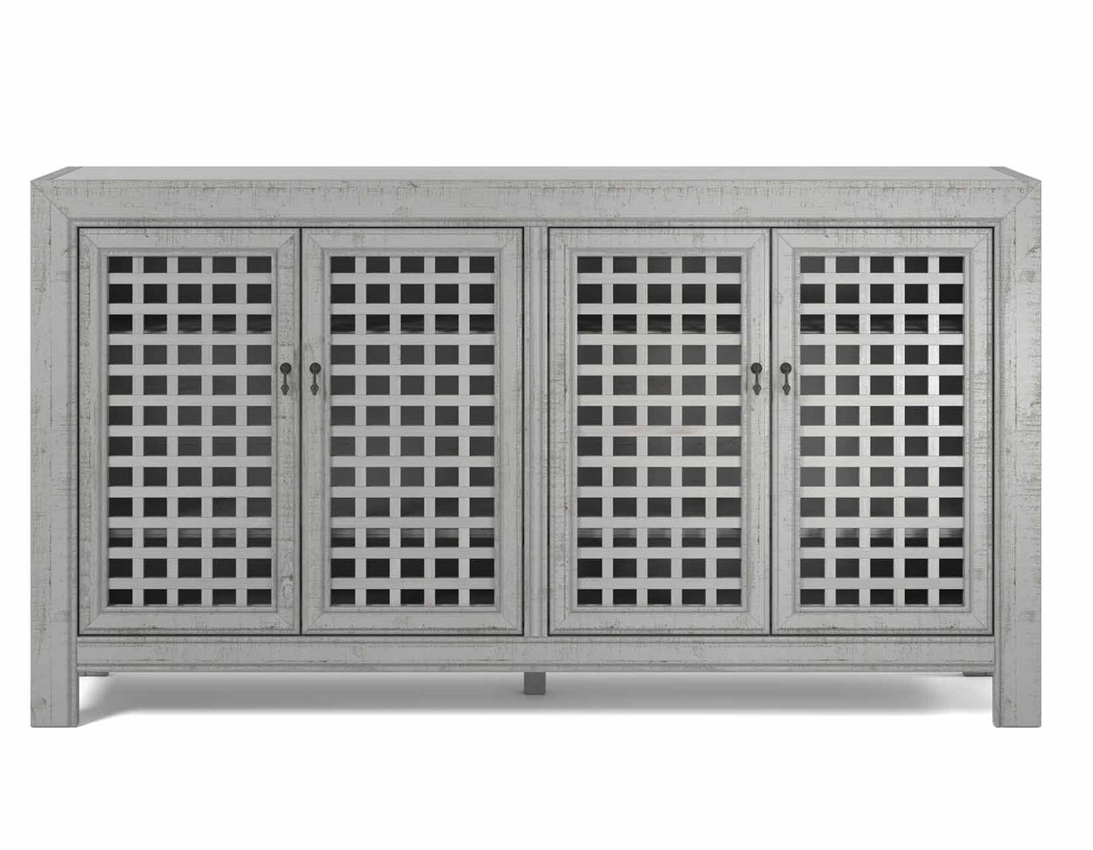 Rio Gray 4-Door Accent Cabinet from Steve Silver - Luna Furniture