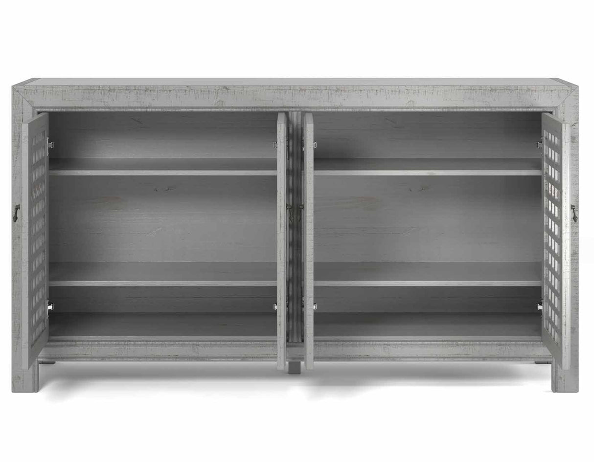 Rio Gray 4-Door Accent Cabinet from Steve Silver - Luna Furniture