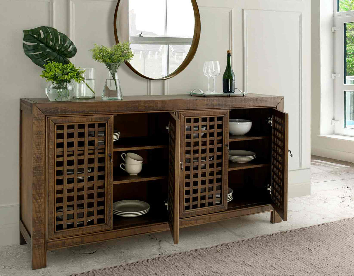 Rio Mocha 4-Door Accent Cabinet from Steve Silver - Luna Furniture