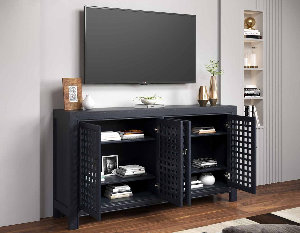 Rio Navy 4-Door Accent Cabinet from Steve Silver - Luna Furniture