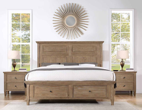 Riverdale Driftwood 4-Piece King Storage Platform Bedroom Set from Steve Silver - Luna Furniture