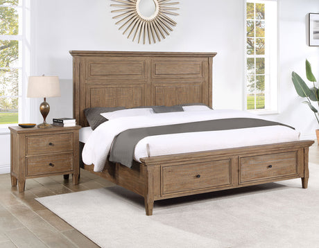 Riverdale Driftwood 4-Piece King Storage Platform Bedroom Set from Steve Silver - Luna Furniture