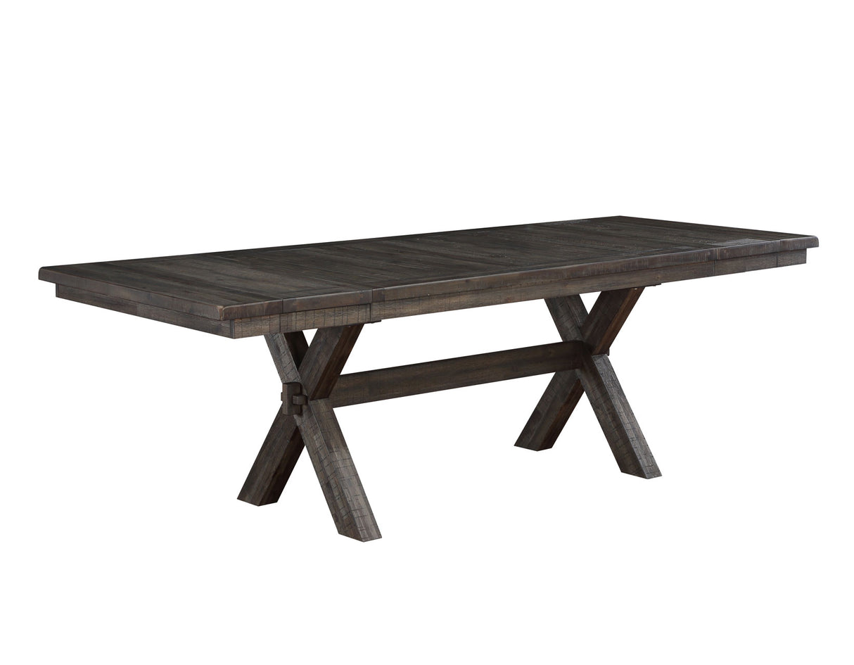 Riverdale Light Black 96" Extendable Trestle Dining Table from Steve Silver - Luna Furniture