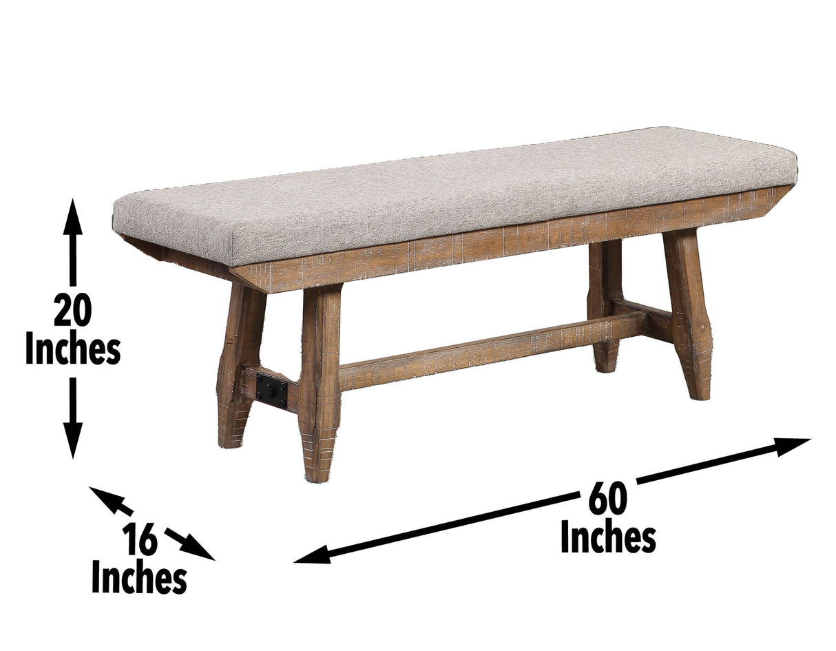 Riverdale Driftwood Dining Bench from Steve Silver - Luna Furniture