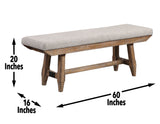 Riverdale Driftwood Dining Bench from Steve Silver - Luna Furniture