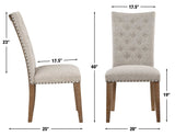 Riverdale Trestle Table with 4 Upholstered Side Chairs from Steve Silver - Luna Furniture