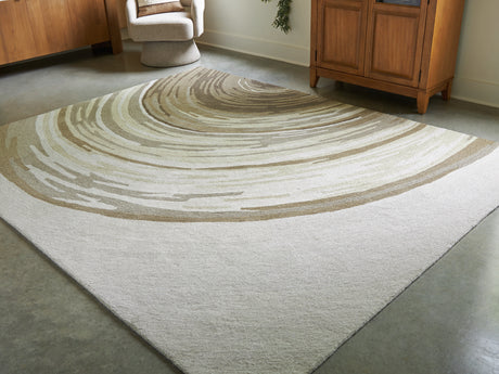 Rizwana Ivory/Brown/Gray Large Rug from Ashley - Luna Furniture