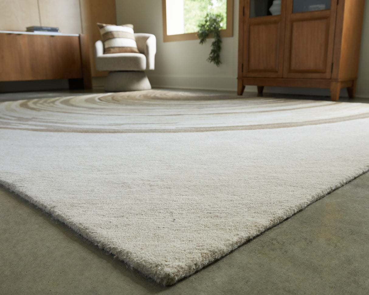 Rizwana Ivory/Brown/Gray Large Rug from Ashley Furniture - Luna Furniture