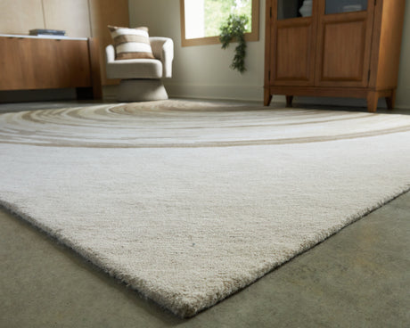 Rizwana Ivory/Brown/Gray Large Rug from Ashley Furniture - Luna Furniture