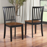 Joplin Walnut/Ebony Solid Wood Dining Chair, Set of 2 from Steve Silver - Luna Furniture