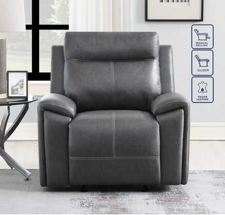 Gaston Gray Manual Glider Recliner from Steve Silver - Luna Furniture