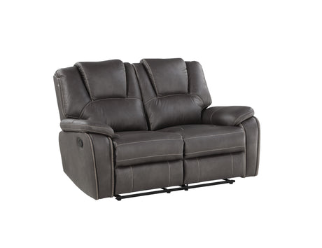 Katrine Charcoal Manual Reclining Loveseat from Steve Silver - Luna Furniture