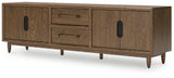 Roanhowe Brown 85" TV Stand from Ashley - Luna Furniture