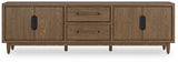Roanhowe Brown 85" TV Stand from Ashley - Luna Furniture