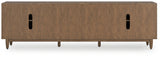 Roanhowe Brown 85" TV Stand from Ashley - Luna Furniture