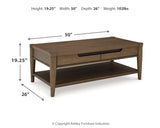 Roanhowe Coffee Table with 1 End Table in Brown from Ashley - Luna Furniture