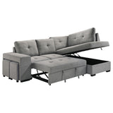 Roanne Fabric Upholstered Sleeper Sectional Sofa Grey from Coaster - Luna Furniture
