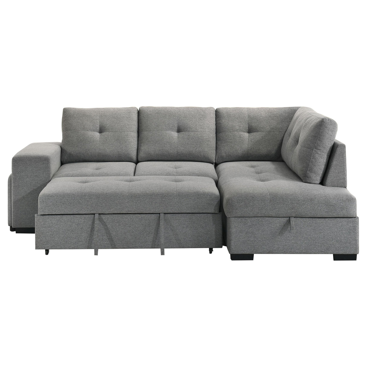 Roanne Fabric Upholstered Sleeper Sectional Sofa Grey from Coaster - Luna Furniture
