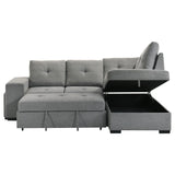 Roanne Fabric Upholstered Sleeper Sectional Sofa Grey from Coaster - Luna Furniture