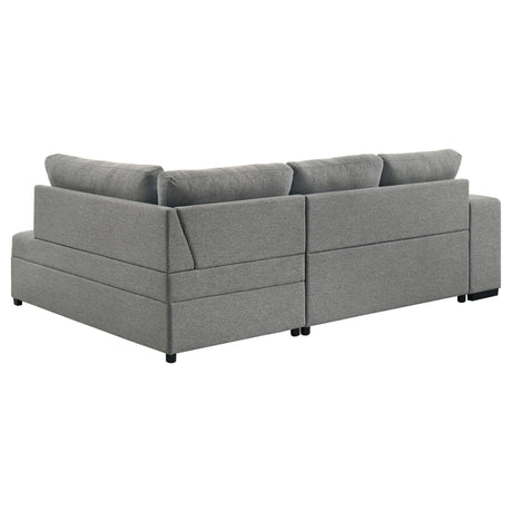 Roanne Fabric Upholstered Sleeper Sectional Sofa Grey from Coaster - Luna Furniture