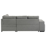 Roanne Fabric Upholstered Sleeper Sectional Sofa Grey from Coaster - Luna Furniture