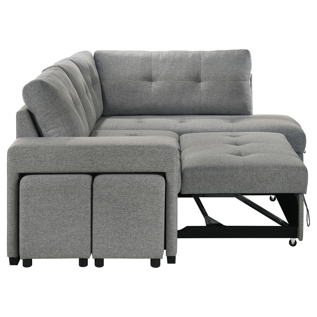 Roanne Fabric Upholstered Sleeper Sectional Sofa Grey from Coaster - Luna Furniture