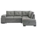Roanne Fabric Upholstered Sleeper Sectional Sofa Grey from Coaster - Luna Furniture