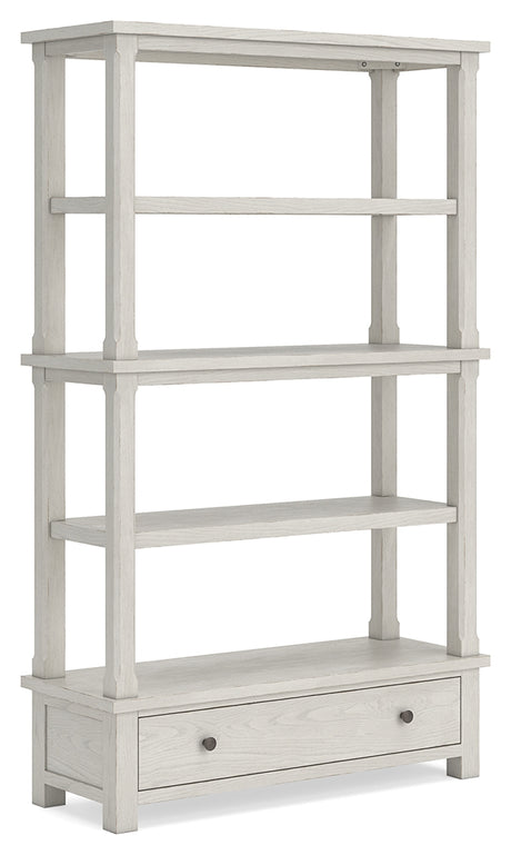 Robbinsdale Antique White 75" Bookcase from Ashley - Luna Furniture