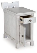 Robbinsdale Antique White Chairside End Table from Ashley - Luna Furniture