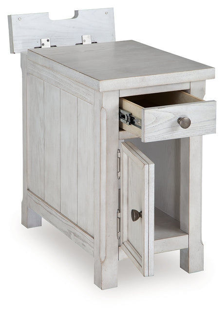 Robbinsdale Antique White Chairside End Table from Ashley - Luna Furniture