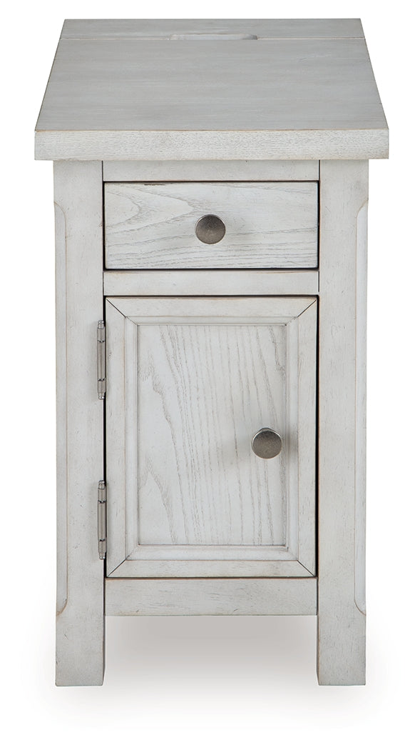 Robbinsdale Antique White Chairside End Table from Ashley - Luna Furniture